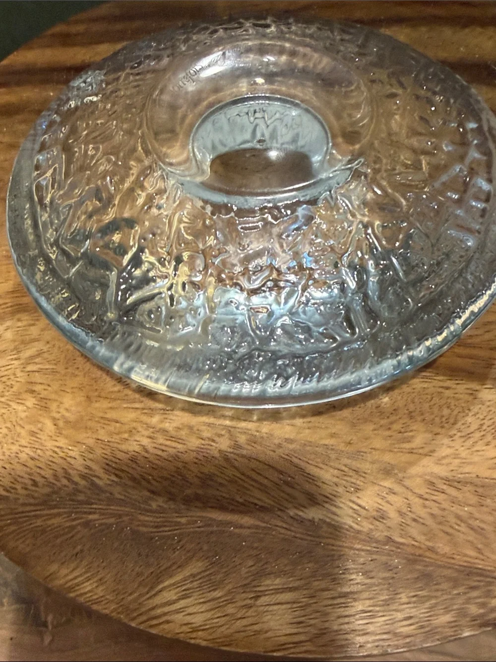 Orrefors Kostaboda Clear Textured Glass Candle Holder